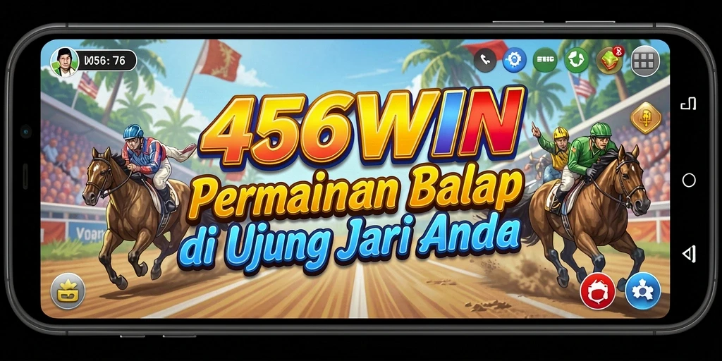 Screenshot dari gameplay Racing 456WIN yang mendebarkan.