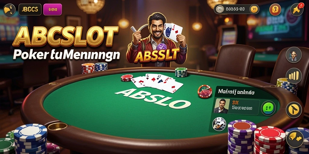 Tampilan gameplay Poker yang mendebarkan di ABCSLOT.