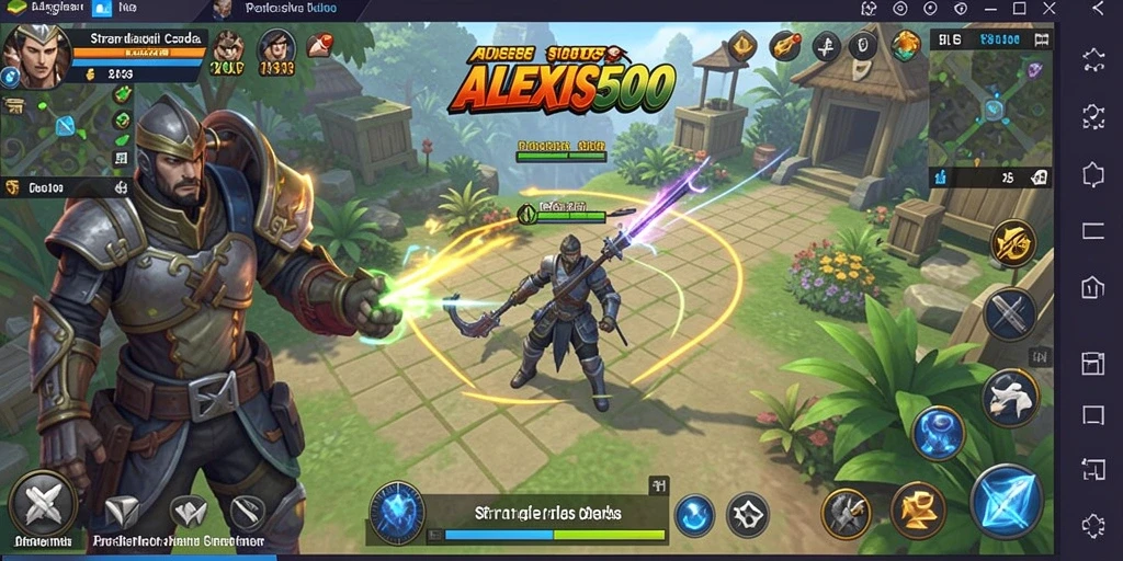 Tampilan gameplay ALEXIS500 yang seru dan strategis.
