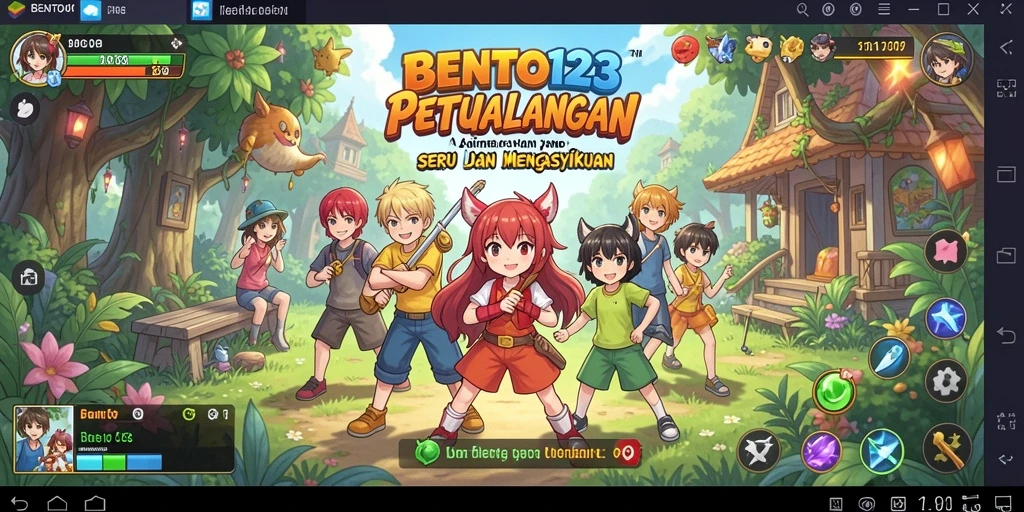 Tampilan seru dari gameplay BENTO123 dengan karakter Anime.