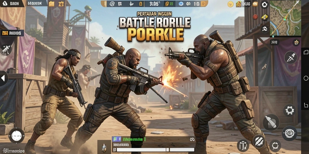 Gameplay D06 yang intens dalam mode Battle Royale yang seru.