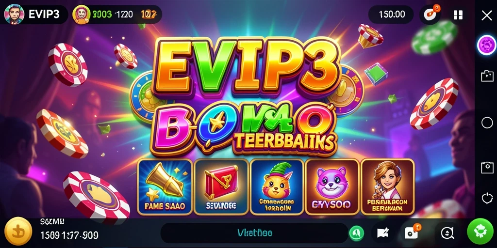 Tampilan menawan dari gameplay Slot EVIP3.
