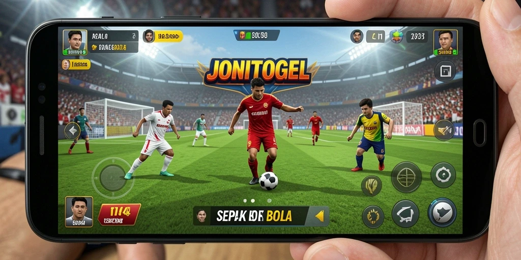Tampilan gameplay menarik dalam JONITOGEL yang menghadirkan pengalaman sepak bola nyata.