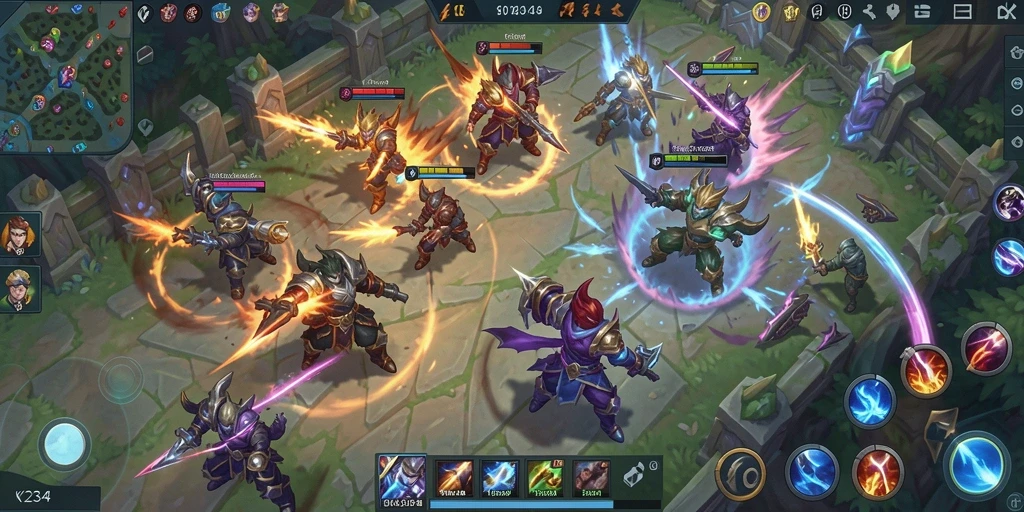 Tampilan gameplay K234 yang memikat dalam pertempuran MOBA.