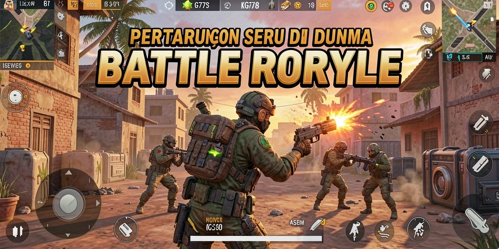 Gameplay seru dan intens dalam pertarungan Battle Royale.