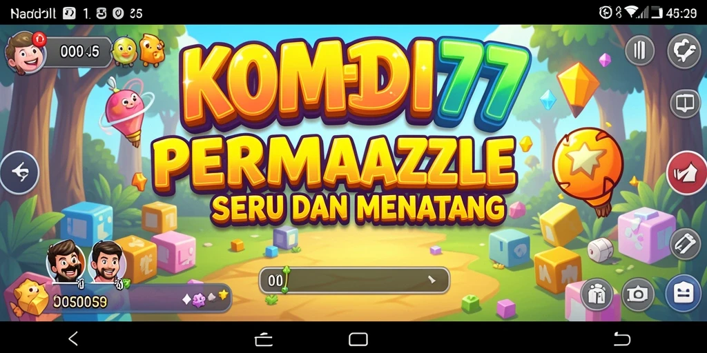 Tampilan gameplay KOMEDI77 yang seru dan menantang.