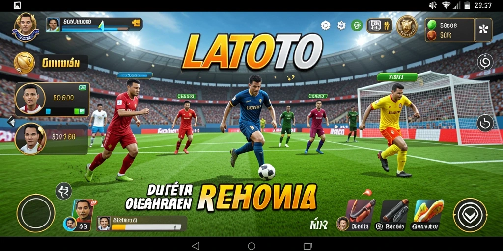 Tampilan gameplay LATOTO yang menegangkan dalam pertandingan olahraga.