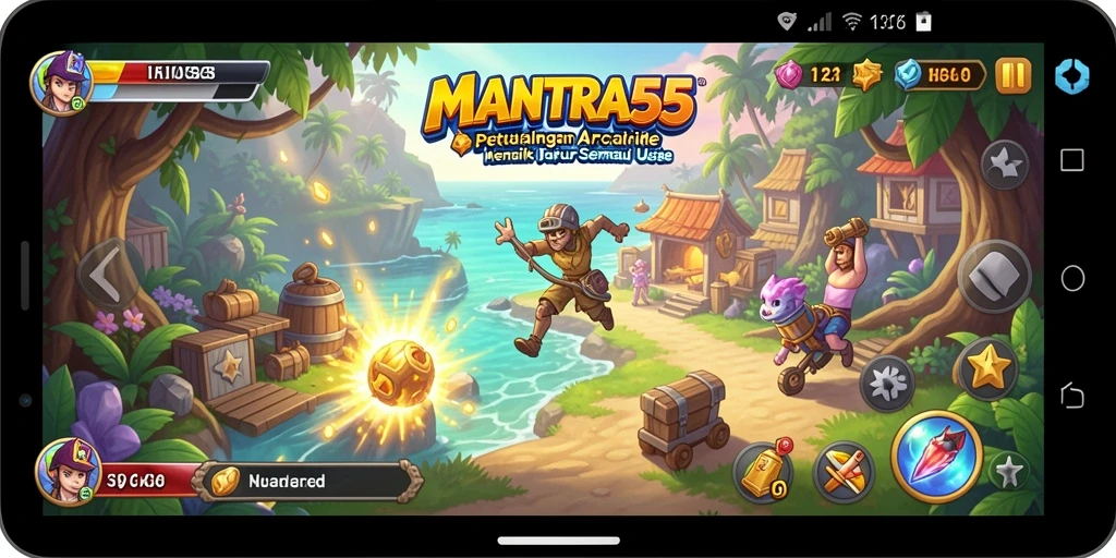 Tampilan menarik dari gameplay menantang di MANTRA55.