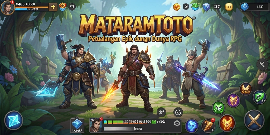 Tangkapan layar <strong>MATARAMTOTO</strong> yang menunjukkan aksi pertempuran seru dalam game RPG.