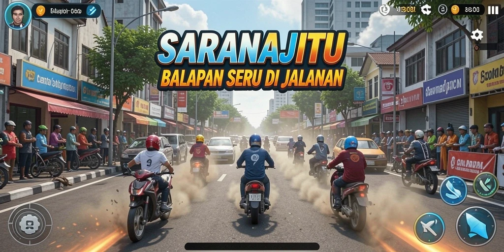 Tampilan menarik dari balapan seru di SARANAJITU.