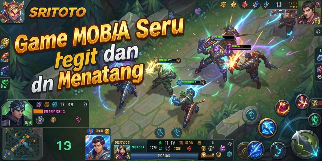 Tangkapan layar menunjukkan aksi seru dalam game MOBA SRITOTO.