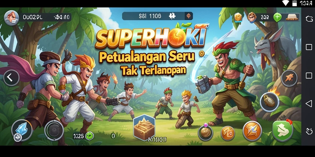 Gameplay seru dalam dunia petualangan SUPERHOKI yang menawan.