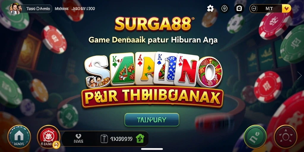 Tampilan gameplay menarik dari SURGA88 dalam permainan Domino.