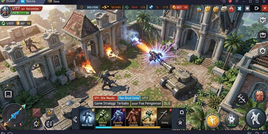 Tampilan gameplay menarik dari UT77 saat merancang strategi.