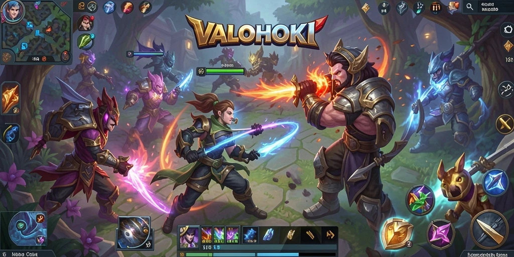 Screenshot gameplay <strong>VALOHOKI</strong> yang menampilkan aksi seru dan karakter unik.