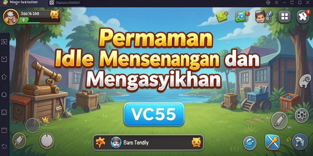 Tangkapan layar menampilkan momen seru gameplay Idle VC55.
